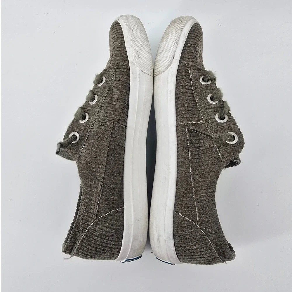 Blowfish Malibu Marley Sneakers Womens 8.5 Olive Green Corduroy Slip On Shoes